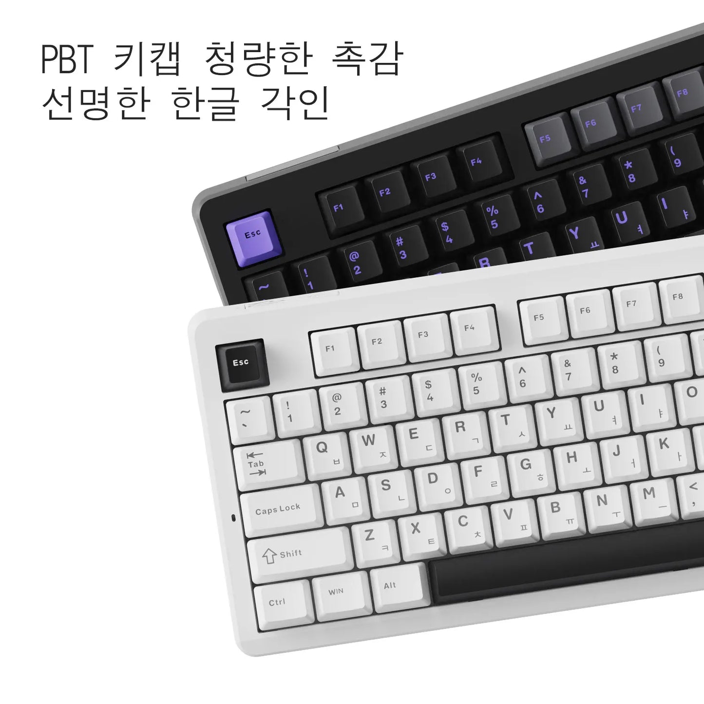 Teclado inalámbrico AULA×LINGBAO K87 con letras coreanas, montaje gasket, teclas PBT, software de macros y interruptores LEOBOG