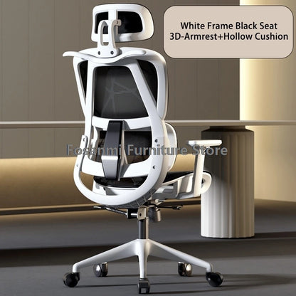 Sedia da ufficio per computer in mesh traspirante con braccioli e supporto lombare, sedia da scrivania ergonomica regolabile, sedia da gaming per la casa con poggiatesta