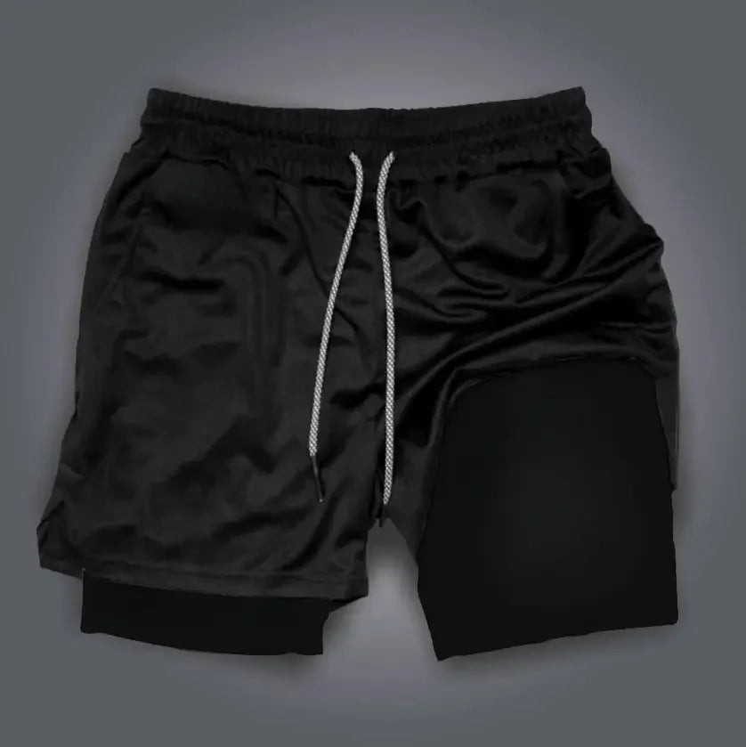 Pantaloncini da palestra da uomo Anime Demon Slayer ad asciugatura rapida, pantaloncini doppio strato 2 in 1, sportswear Y2K estate 2026, streetwear traspirante