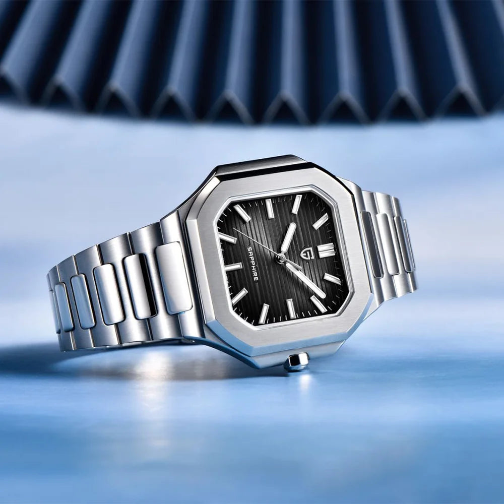 PAGANI DESIGN New V2 Men's Square Quartz Watch Top Luxury Brand Sports Waterproof Sapphire Stainless Steel Quartz Watch
