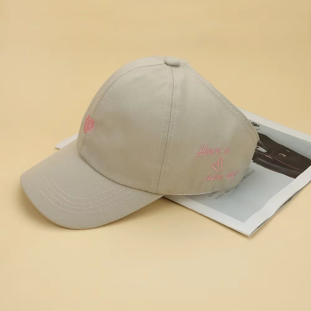 Hot High Ponytail Kids Hat Baseball Cap For Girls Boys Travel Sun Hat Adjustable Children Peaked Caps Hollow Back Ponytail Caps