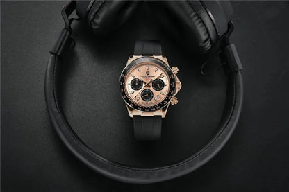 Nuovo originale PAGANI DESIGN PD-1664 orologio da uomo di lusso, movimento al quarzo giapponese VK63, zaffiro, impermeabile, cronografo, oro