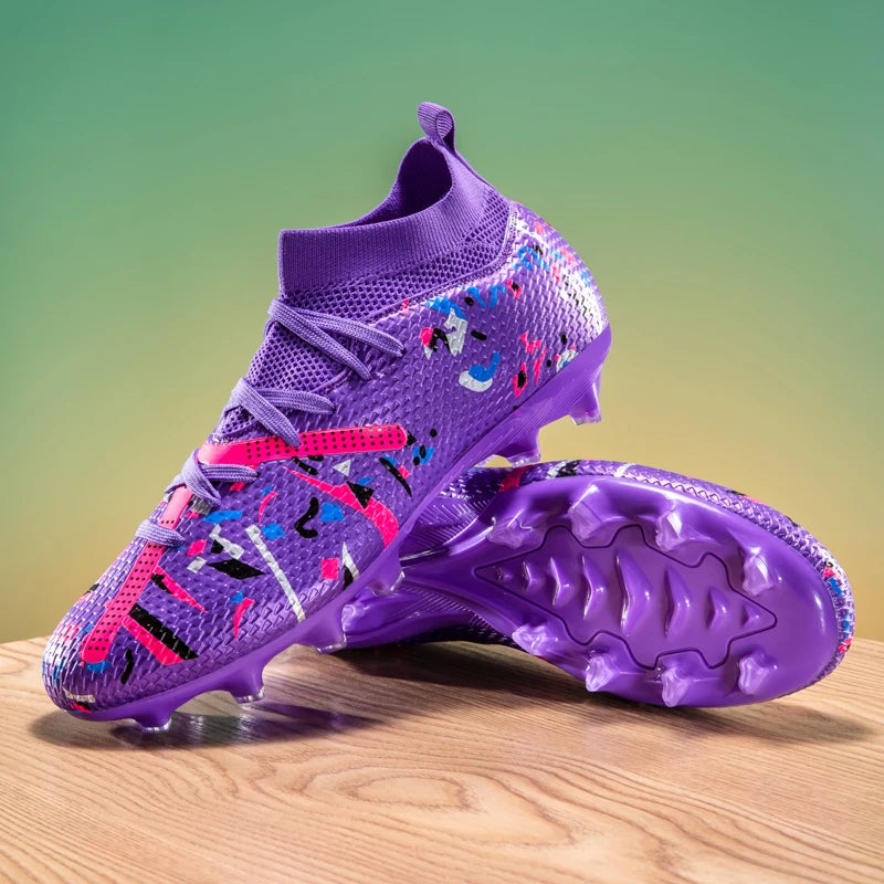 Nouvelles chaussures de football pour hommes, chaussures d'entraînement, crampons de football, baskets de match, chaussures de sport pour terrain gazonné, antidérapantes, professionnelles, ultralégères, unisexes.