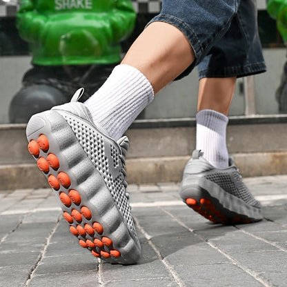 Brand Men Casual Shoes Thick Sole Soft Fashion Sneakers Summer Breathable Male Walking Shoes Zapatillas Hombre 88217 Mens Shoes