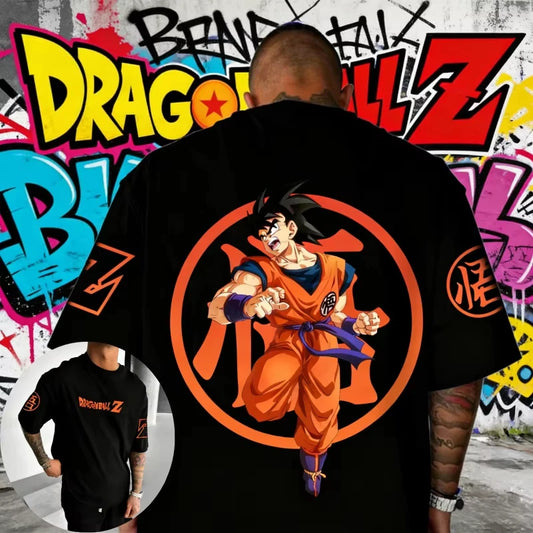 2026 New Hot Summer Dragon Ball Z Super Saiyan Gohan Black Gi Back Print Vintage Oversized Casual Unisex T-Shirt for DBZ Fans