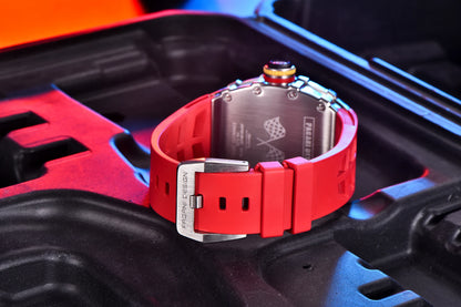 Orologio da uomo PAGANI DESIGN 2026 New al quarzo, movimento VH65, quadrante scheletrato, impermeabile 100M, sportivo rettangolare, vetro zaffiro