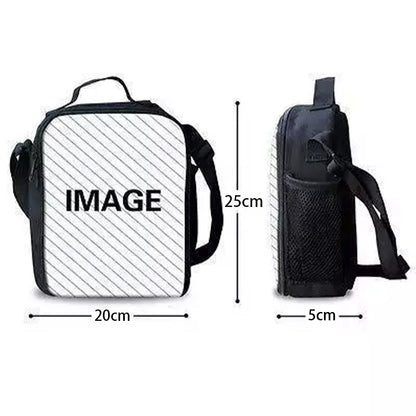 Zaino da scuola per bambini Hot Game con borsa pranzo e astuccio, grande capacità, design F-FortniteS, per ragazzi e ragazze, regalo ideale