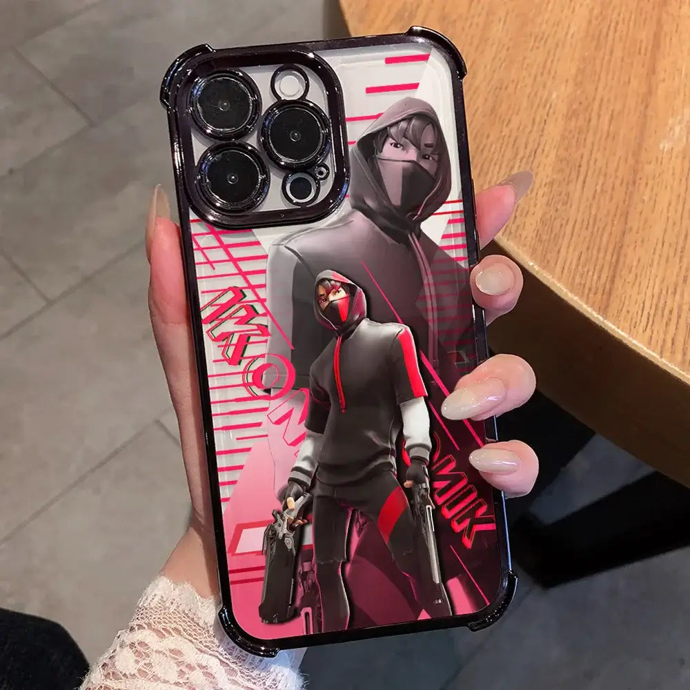 Cartoon Games F-Fortnite Plating Phone Case For Xiaomi 15T 15 14 13 Poco M7 F7 F4 F5 X7 X6 X5 Pro Ultra 4G 5G Anti Fall Airbag