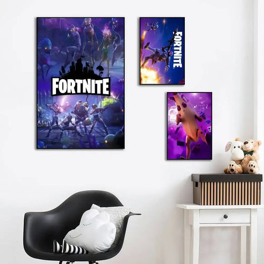 Стилен F-FORTNITE стикер постер с висока резолюция за освежаване на стените у дома и в стаята, наличен в разнообразни стилове.