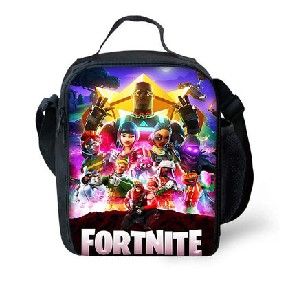 Popular Game FortniteS Child Insulated Large Capacity Bag for Boy and Girl Student Outdoor Resuable Thermal Cooler Lunch Box