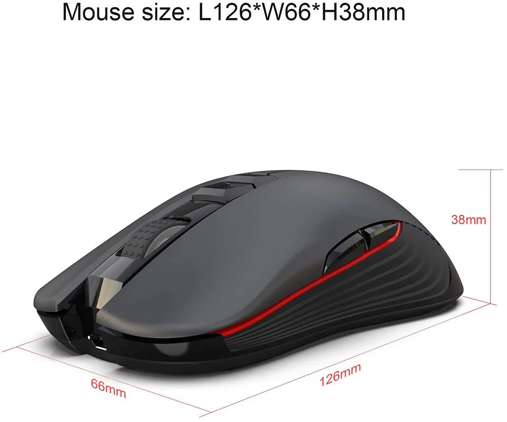2.4G USB-C brezžična miška, polnilna gaming miška 3600DPI, 7 gumbov, Type-C, tiha miška za Macbook, prenosnik, PC, igre in računalnik