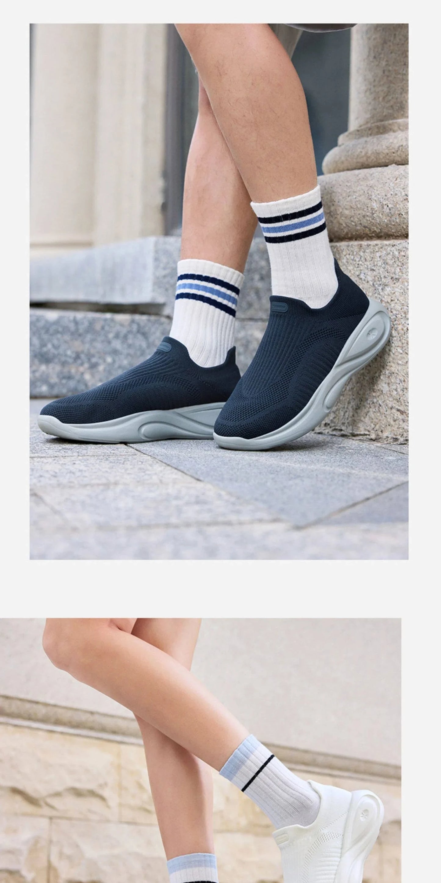 Xtep Anti-Slip Lightweight Soft Mid sole Rebound For Male Breathable Comfortable Casual Shoes 874219320013