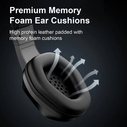Wireless BT Gaming Headset with LED Lights, Low Latency Gaming Headphones, 40mm Drivers, Over-Ear Wireless Gaming Headset with Microphone