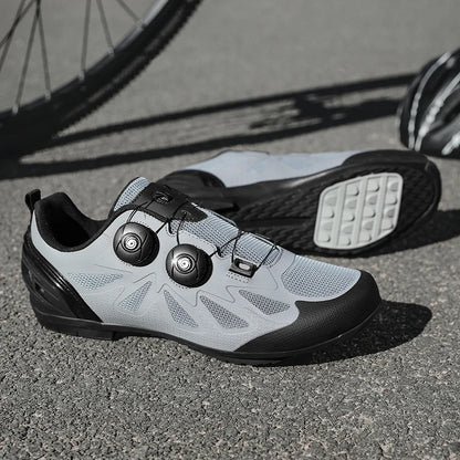 Zapatillas de ciclismo de montaña para hombre sin cierre, sin calas, para bicicleta de carretera RB Speed; zapatillas de ciclismo sin calas, tipo sneaker, para pedales planos MTB, mujer