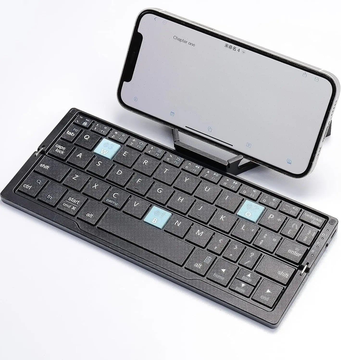 Teclado Dobrável Jomaa Bluetooth Recarregável para Portátil, iPad e Telemóvel – Mini Teclado Dobrável Portátil Bluetooth