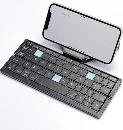 Teclado Dobrável Jomaa Bluetooth Recarregável para Portátil, iPad e Telemóvel – Mini Teclado Dobrável Portátil Bluetooth