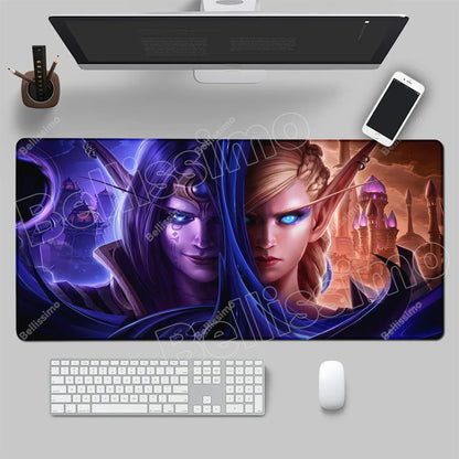 World Of Warcraft 90x40 stor gaming-musemåtte til spilbord, Csgo, naturgummimåtte, Grande Gamer, XXL computermusemåtte
