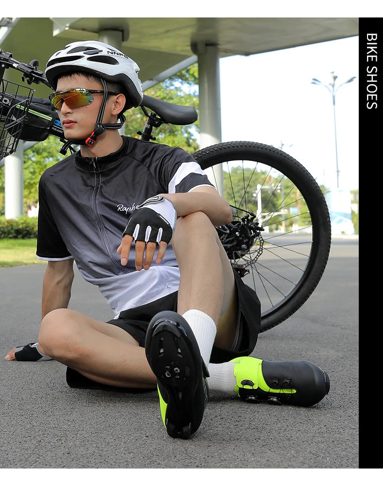Zapatillas de ciclismo ultraligeras, transpirables y ligeras, con suelas rígidas compatibles con SPD para entrenamiento y competición en bicicleta de carretera y montaña