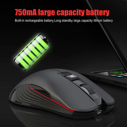 2.4G USB-C brezžična miška, polnilna gaming miška 3600DPI, 7 gumbov, Type-C, tiha miška za Macbook, prenosnik, PC, igre in računalnik