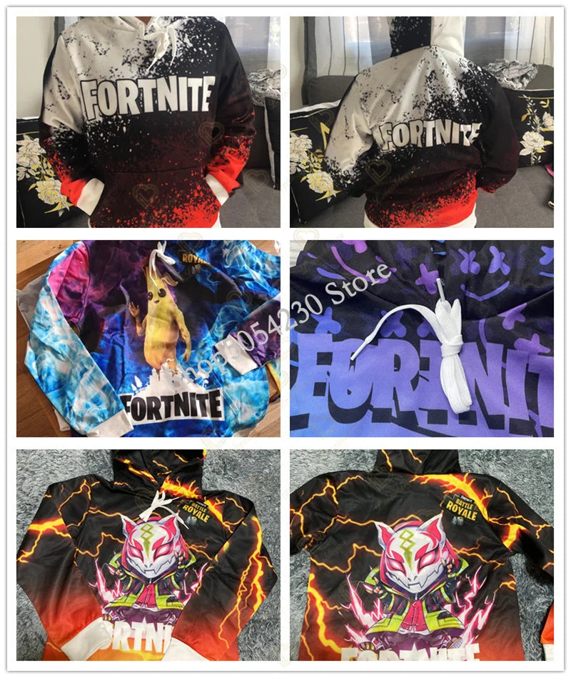 Felpe con cappuccio Fortnite Peely Print New Design, per uomo, donna e bambino, a maniche lunghe, stile casual streetwear