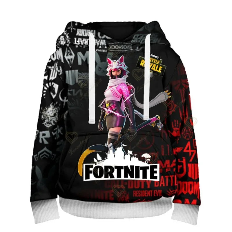 Felpe con cappuccio Fortnite Peely Print New Design, per uomo, donna e bambino, a maniche lunghe, stile casual streetwear