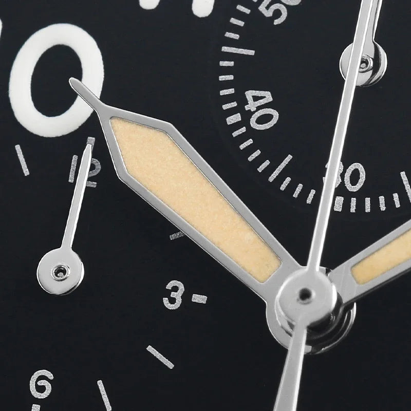 Orologio cronografo al quarzo Militado VK61 VK67, 39mm, cassa in acciaio inox 316L, 3 quadranti, impermeabile 100M, orologio militare multifunzione