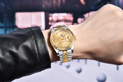 Orologi PAGANI DESIGN 2026 nuovi, meccanici di lusso oro e argento da uomo, in acciaio inossidabile, vetro zaffiro, automatici