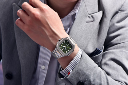 Reloj de lujo cuadrado de cuarzo PAGANI DESIGN 2026 para hombre, cristal de zafiro AR, movimiento japonés, luminoso, acero 316L completo