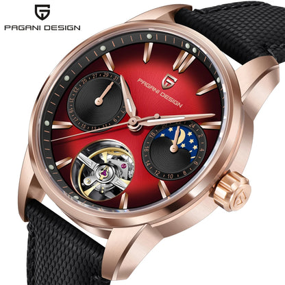 Pagani Design herenhorloge, nieuw model, luxe automatisch mechanisch horloge, 41 mm, roestvrij staal, waterdicht tot 10 bar, ‘piloot’-stijl