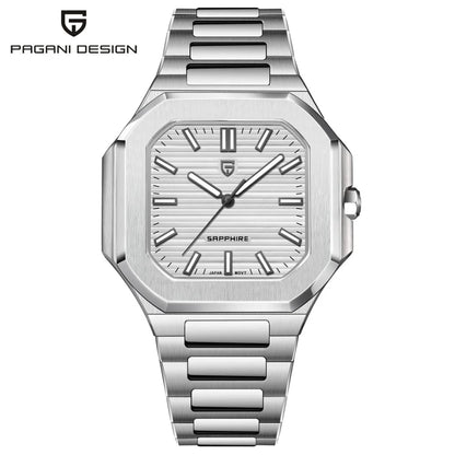 PAGANI DESIGN New V2 Men's Square Quartz Watch Top Luxury Brand Sports Waterproof Sapphire Stainless Steel Quartz Watch
