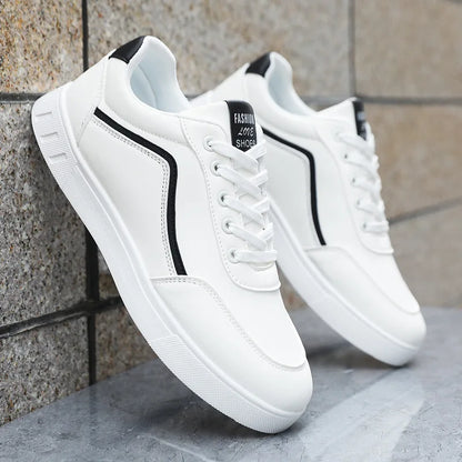 Scarpe casual da skateboard da uomo, scarpe bianche per il tempo libero all’aperto, sneakers traspiranti da camminata, scarpe basse, scarpe da uomo 39-48