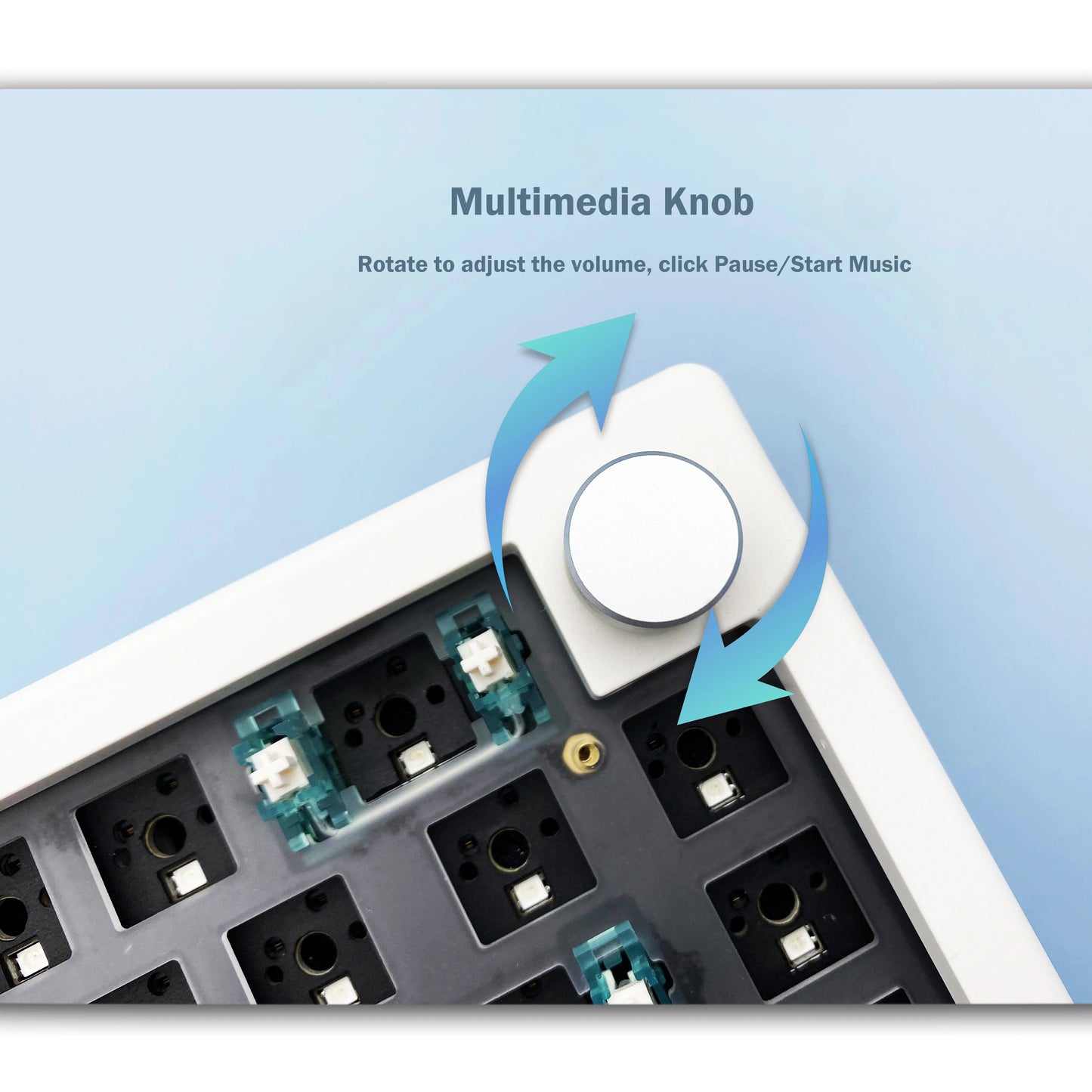 Kit de teclado mecánico personalizado GMK67 65% Gasket Bluetooth 2.4G inalámbrico, intercambiable en caliente, con retroiluminación RGB