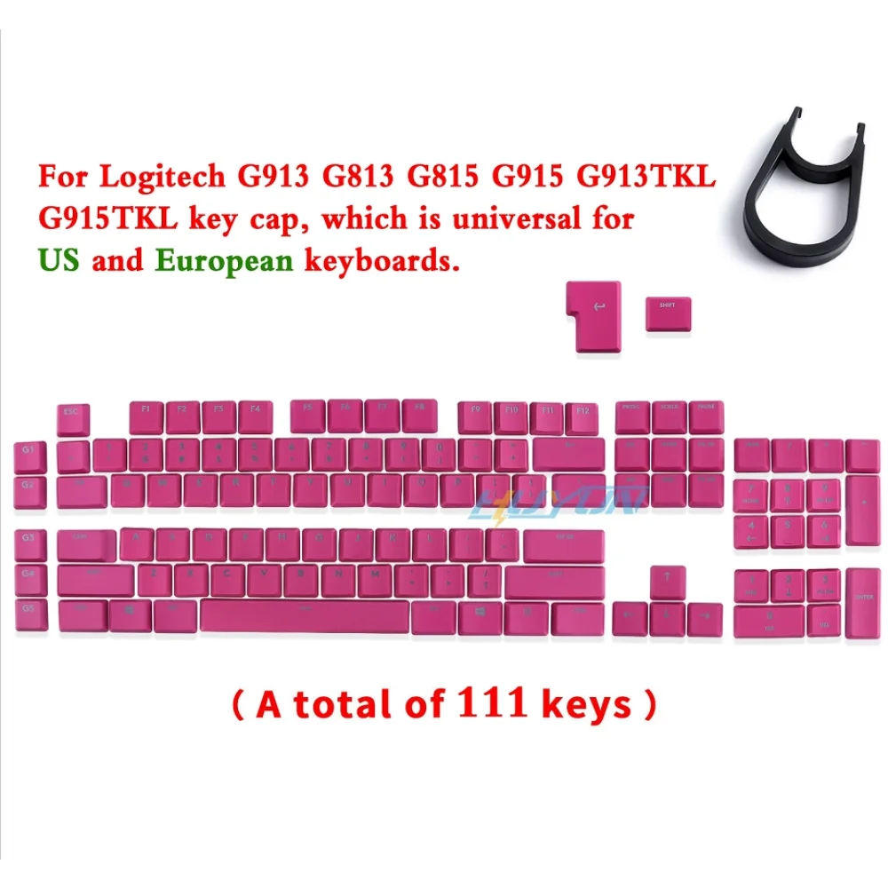 Tasti per tastiera meccanica da gaming wireless compatibili con Logitech G913TKL, G915, G813 e G815 RGB trasparente