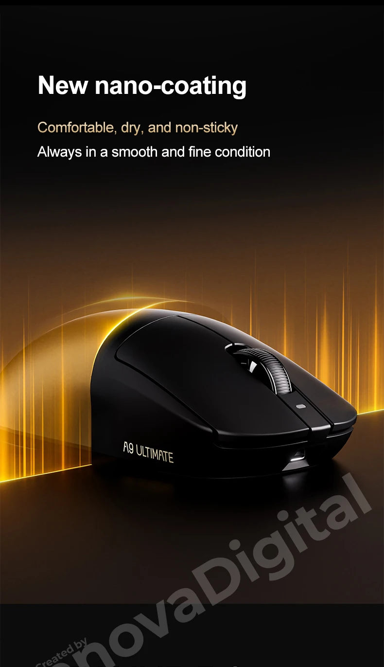 Mouse gaming wireless ATK Dragonfly A9 Ultimate A9 Air PAW3950 ultraleggero ergonomico e-sport per gamer FPS CSGO A9 Ultra