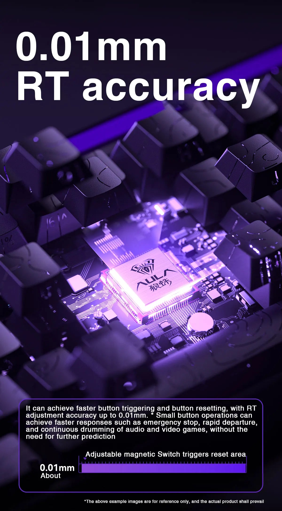 AULA HERO68 HE Tastiera con switch magnetici, Rapid Trigger, polling rate 8K, tastiera da gaming eSports RGB cablata meccanica