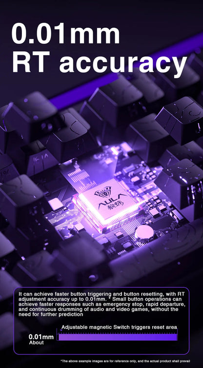 AULA HERO68 HE Tastiera con switch magnetici, Rapid Trigger, polling rate 8K, tastiera da gaming eSports RGB cablata meccanica