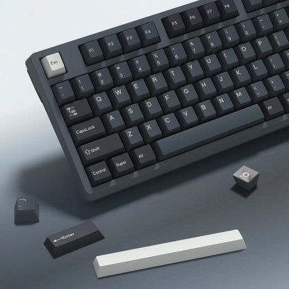 KBDiy 174 teclas/set teclas PBT GMK Apollo Double Shot minimalistas perfil ISO Cherry para teclado mecánico gaming, compatibles con MX