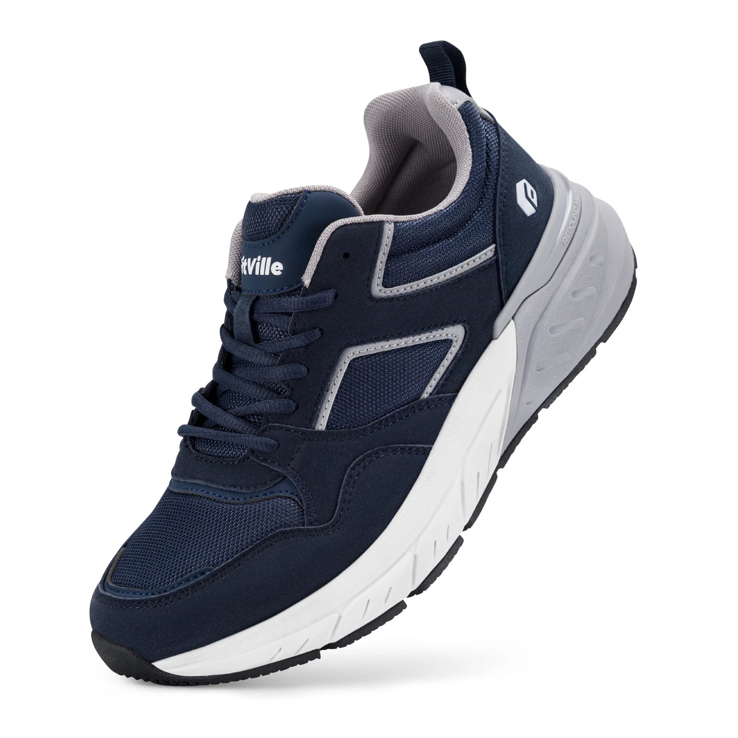 FitVille Newest Running Shoes for Men Wide Width Sneakers with Arch Support for Flat Feet Heel Pain Relief Plantar Fasciitis