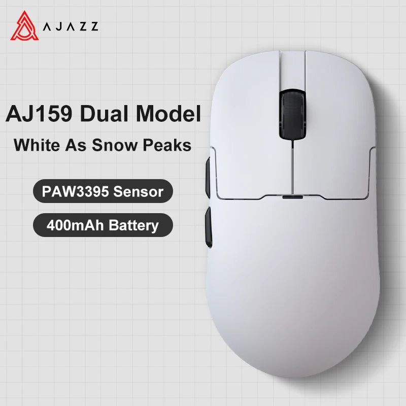 AJAZZ AJ159 APEX Wireless Gaming Mouse, Lightweight RGB Gaming Mouse with Magnetic Charging Dock, Bluetooth & 2.4GHz, Up to 30,000 DPI for PC & Laptop