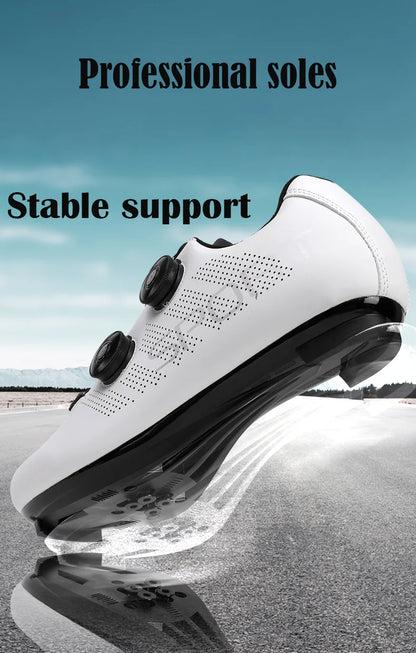 Zapatillas de ciclismo ultraligeras, transpirables y ligeras, con suelas rígidas compatibles con SPD para entrenamiento y competición en bicicleta de carretera y montaña
