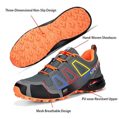 Zapatillas de ciclismo para hombre, calzado outdoor de montaña y cross-country, antideslizante y resistente al desgaste, para entrenamiento de ciclismo y senderismo