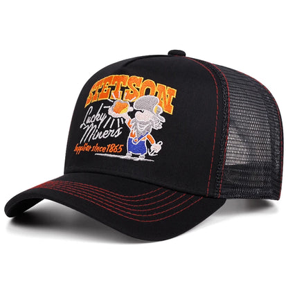 2025 Creative New Truck Hat STETSON Nuggets Net Hat Outdoor Leisure Sports Sunshade Hat Daily Commuting Decoration Baseball Hat