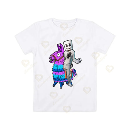 T-shirt Peely Fortnite girocollo estiva a maniche corte, top streetwear Battle Royale per abbigliamento casual