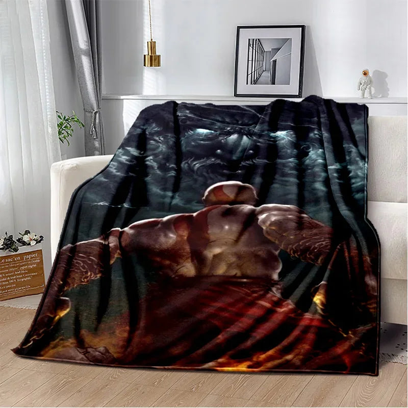 29 Style Kratos God of War Games Cartoon Blanket,Soft Throw Blanket for Home Bedroom Bed Sofa Picnic Travel Office Cover Gifts
