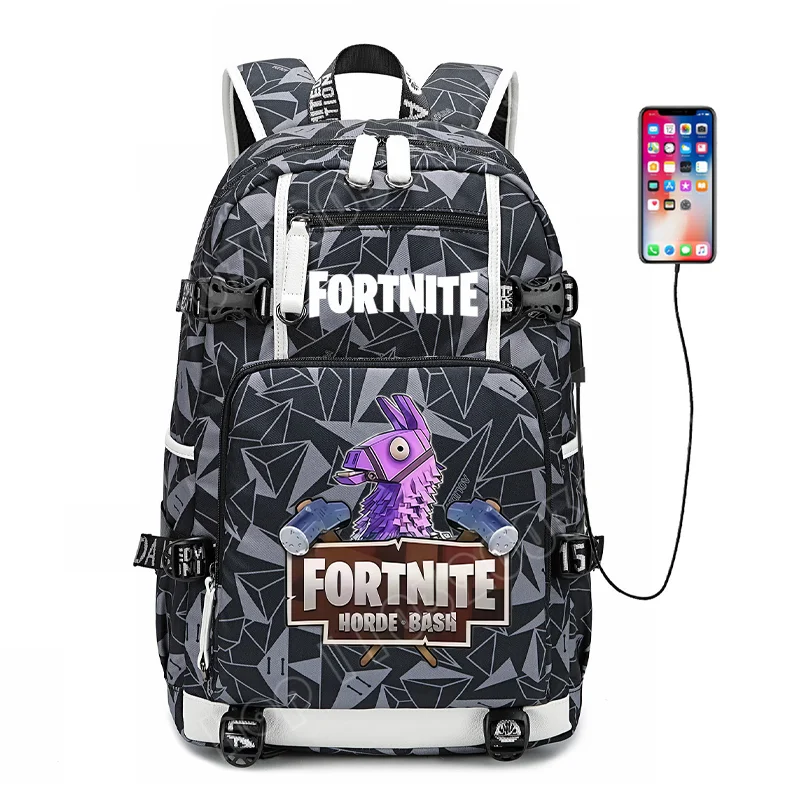 Zaino scolastico Fortnite con stampa gaming per ragazzi e ragazze, grande capacità, impermeabile, leggero e resistente, regalo di compleanno