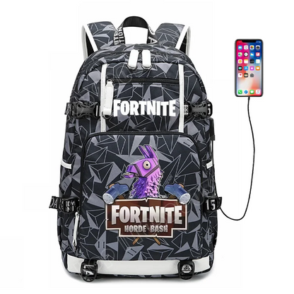 Zaino scolastico Fortnite con stampa gaming per ragazzi e ragazze, grande capacità, impermeabile, leggero e resistente, regalo di compleanno