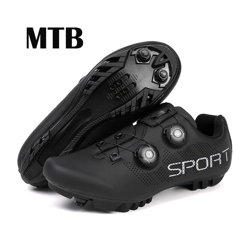Zapatillas de ciclismo ultraligeras, transpirables y ligeras, con suelas rígidas compatibles con SPD para entrenamiento y competición en bicicleta de carretera y montaña