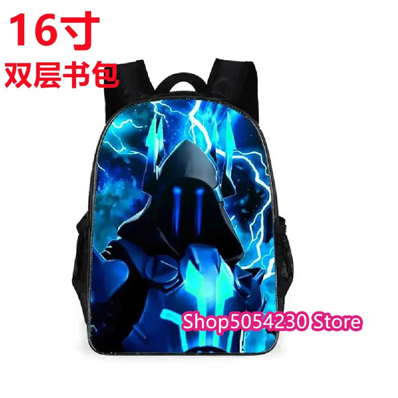 Mochila Fortnited de 3 piezas para niños Victory Game, 16 pulgadas, resistente al agua, mochila preescolar moderna, mochilas escolares para primaria