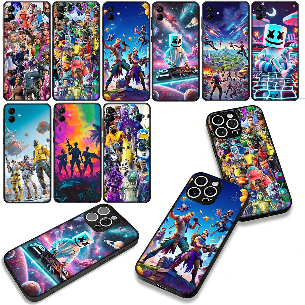 Custodia Game F-ForTnites Wallpaper per Samsung Galaxy A07 A13 A12 A23 A42 A50 A51 A52 A53 A70 A71 A72 A21S A04 Note 20 9 8 10