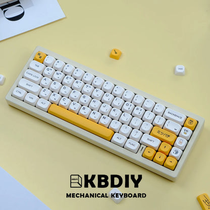 KBDiy KOA  Profile PBT Honey Milk Keycaps Russian Korean Japanese 137 Keys Caps for Mechanical Keyboard Keycap MAC for MX Switch